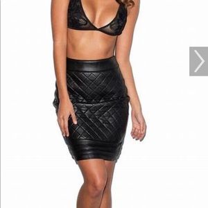 Mistress Rocks Quilted pencil skirt
